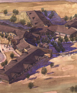 Cheyenne River Sioux Tribe Elderly Village Aerial Rendering