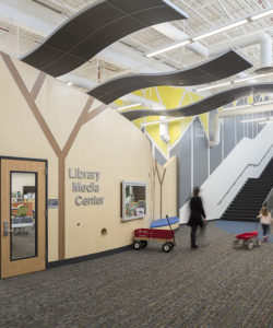 Sierra Elementary School Media Center Hallway Stairs