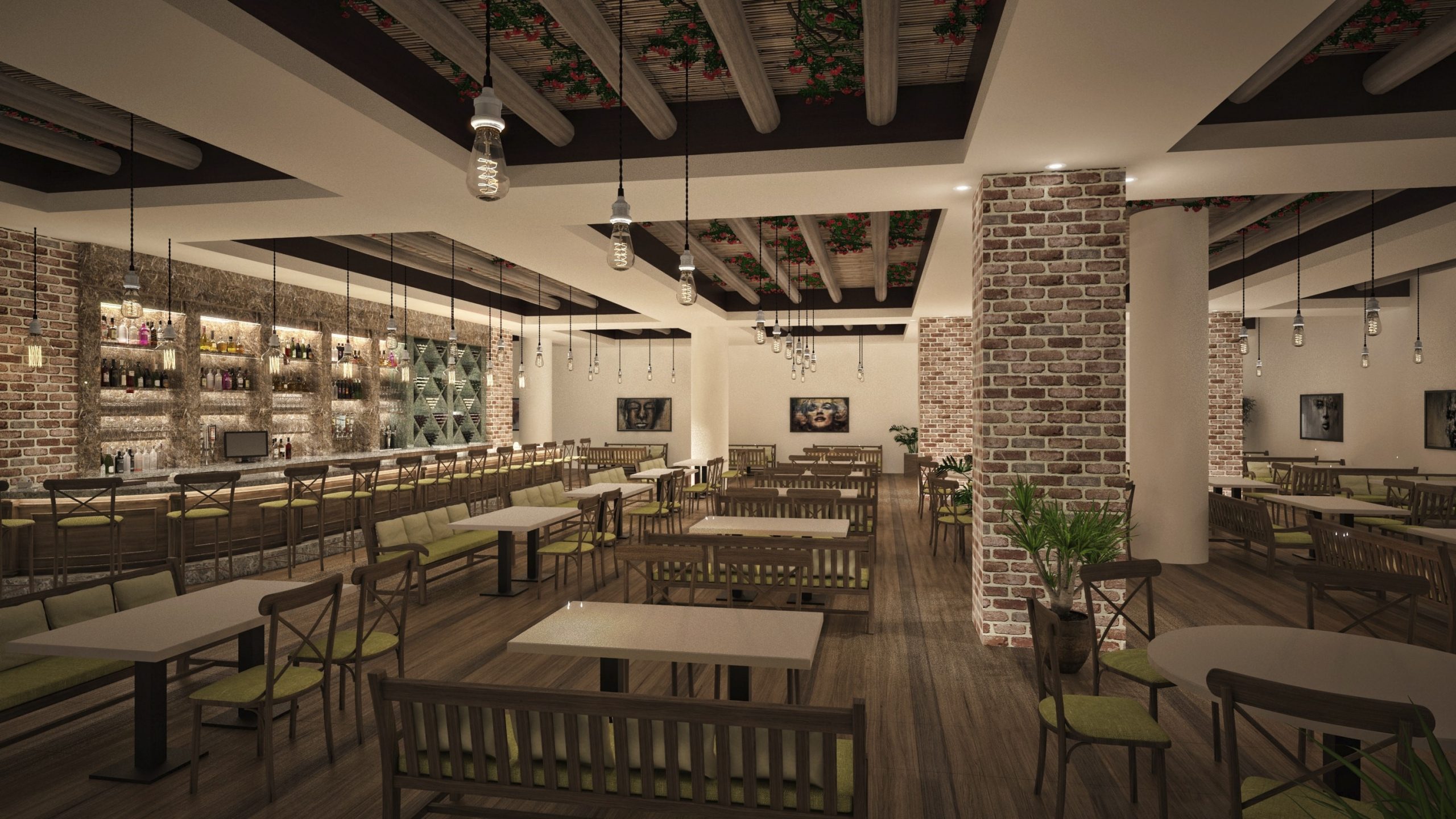 Paradise Living Restaurant Rendering