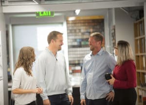 MOA team members chatting