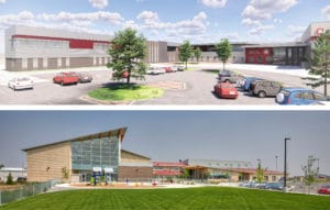 Pueblo School District - school image at top - and Fransen Pittman - a collaboration below - recevied Dimensions Awards from MOA in 2021.