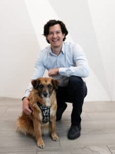 Nate Danforth with Dog