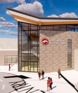 Dawg Nation Ice Arena entrance lobby view