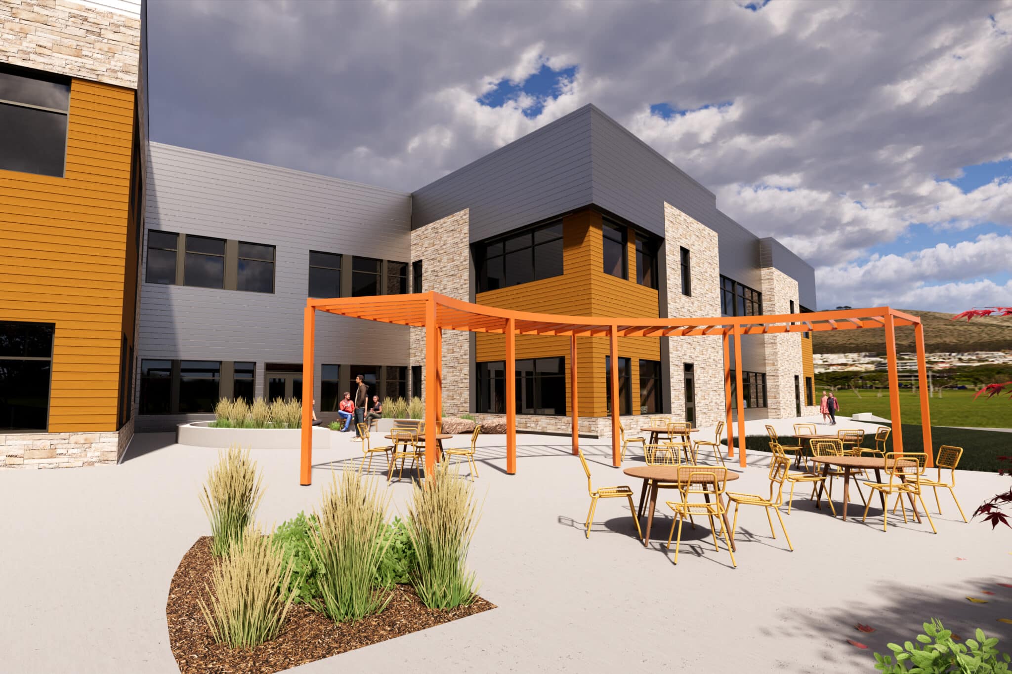 CCSD Day Treatment Center patio pergola